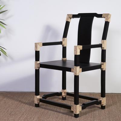 China Solid Wood Chinese Antique Black Chair for sale