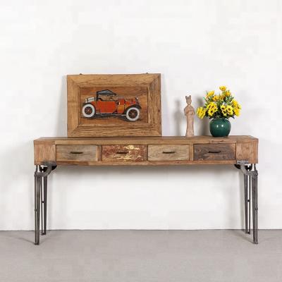 China Solid Wood Industrial Antique Style Reclaimed Office Solid Wood Table for sale