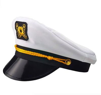 China Adult Captain Hat Costume Yacht Ship Skipper Cap Character Ship Sailor Cap for sale