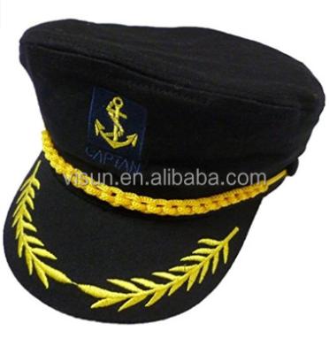 China breathable & Adult Boat Captain Waterproof Yacht Boat Costume Navy Marine Admiral Hat Cap for sale