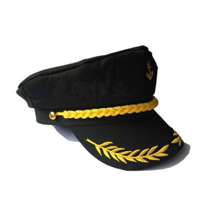 China Round Head Adult Blue Marine Anchor Costume Sailor Hat Army Navy Military Hat Party Summer Ancy Cosplay Hat Props for sale