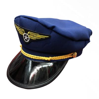 China Round Head Adult Blue Marine Anchor Costume Sailor Hat Army Navy Military Hat Party Summer Ancy Cosplay Hat Props for sale