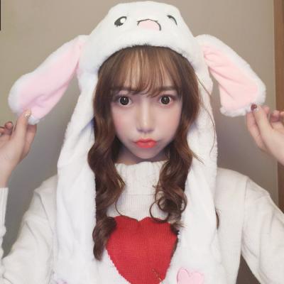 China Long Warm Winter Scarf Rabbit Ear Plush Animal Moving Hat for sale