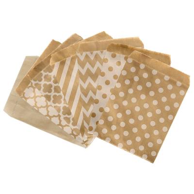 China High Quality Craft Dot Stripe Printed Paper Chevron Polka Dot Paper Bags Lot 100pcs/Recyclable Candy Bag Treat Gift Bags for sale