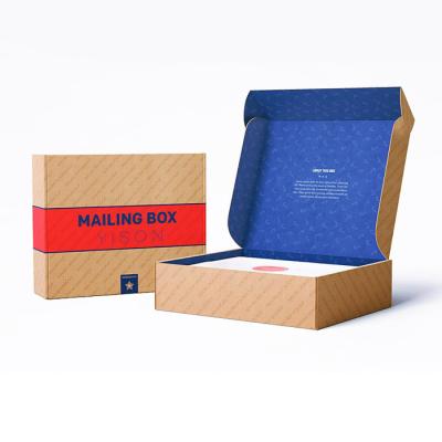 China Recyclable Custom Mailing Post Box Custom Printed Kraft Corrugated Cardboard Post Box With Logo For Christmas Gift Wrapping for sale