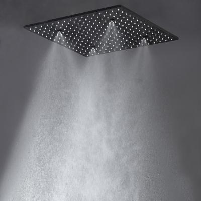 China Black SUS Misty Jet Massage Bathroom Showerheads Rainfall Showerhead M Boenn 20 Inch LED Showerheads Ceiling Mounted Showers Water Power for sale