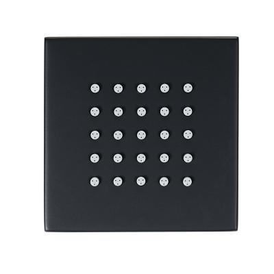 China Black Shower Jet Rainfall Wall Mounted Matt Massage Needle M Boenn 100mm Sprayer Brass Body Square Shape 4 Inch High Flow SPA for sale