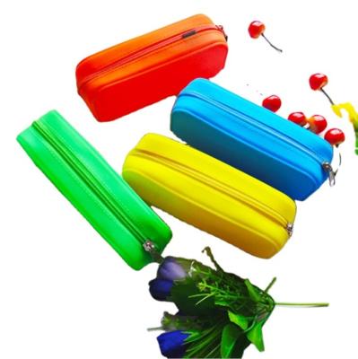 China Sale Recyclable Like Hot Cakes Gift Office Students Stationery Large Capacity Silicone Jelly Pencil Cases for sale