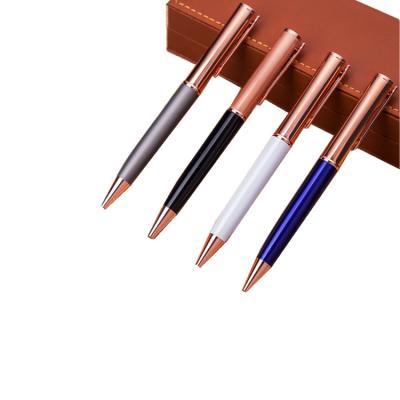 China office & School Pen 2019 Fashion Promotional Rose Gold Color Metal Ball Pen For Souvenir Business Gift for sale