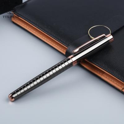 China New 2021 fashion stylish metal pen promotion gift set with logo gold good quality luxury fountain pen for sale