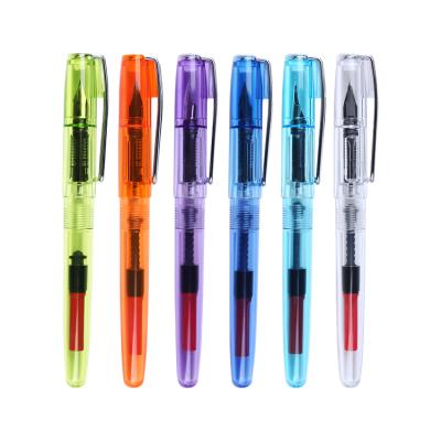 China Writing Length Can Reach 800m Stationery Logo Plastic Fountain Pen With Cheap Full Color Custom Metal Clip for sale