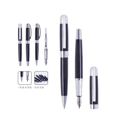 China 2018 Classic Logo Metal Promotional High Quality Heavy Luxury Custom Fountain Pen for sale