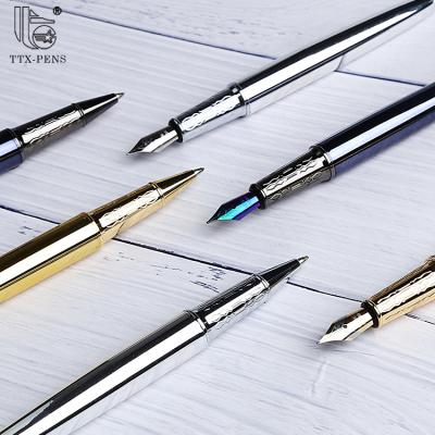 China office & School Pen Calligraphy Executive Classic Fountain Pen Black Heavy Metal Fountain Pen for sale