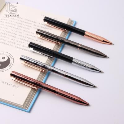 China Writing Length Can Reach 800m Free Sample Customer Logo Rod Custom High Quality Aluminum Metal Engraved Ballpoint Pen for sale