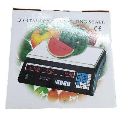 China High Precision Market 30kg 40kg Supermarket Digital Grading Scale Electronic Weighing Scale for sale