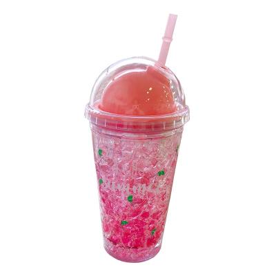 China Freezer safe. Eco-Friendly 16oz Fruit Straw Cup Frost Ice Various Mugs Shape Cups In Double Wall Frosty Freezer Mugs Various Colors for sale