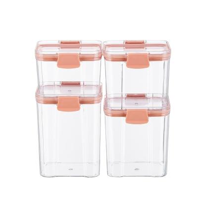 China Safe Reusable Freshness Preservation Kitchen Grain Jar Storage Bottles Food Containers Plastic Storage Set Food Storage Boxes&Bins for sale