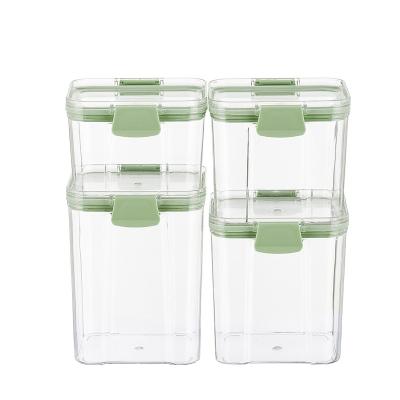 China Safe Reusable Freshness Preservation Kitchen Grain Jar Storage Bottles Food Containers Plastic Storage Set Food Storage Boxes&Bins for sale