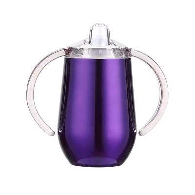 China 304 Stainless Steel Vacuum Baby Bottle Double Handle Eggs Wide Mouth PORTABLE Milk Powder Kids Thermos Water Cup for sale