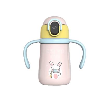 China Large Capacity Stainless Steel Cartoon Thermos Cup Children Water Bottle PORTABLE Water Kettle Temperature Display Cup Kids Water Bottle for sale