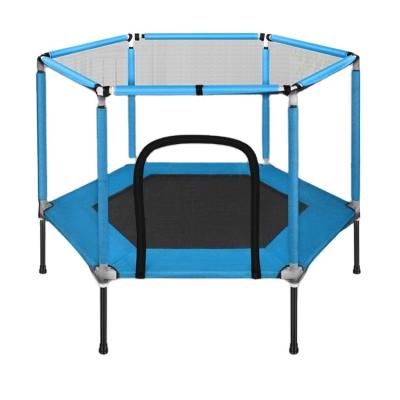 China With Jumping Net Protective Indoor Child Trampoline Gymnastics Step In Outdoor Children And Adult Mesh Mini Trampoline Exercise Fitness Park for sale