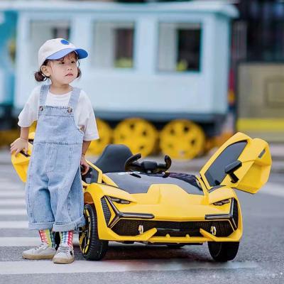 China Ride On Kids Car Cheap Gift 12v New Year Toy Price Rechargeable Double Battery Electric Motor With MP3 TF SD Swing Function Ride On Car for sale