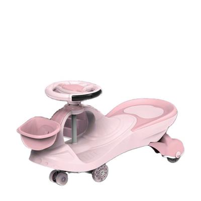 China Ride On Toy 2021 Wholesale Cool Model Car Swing Cheap Price Kids Twisting Toys Drive With Light Music Steering Wheel Swing Car For Kids for sale