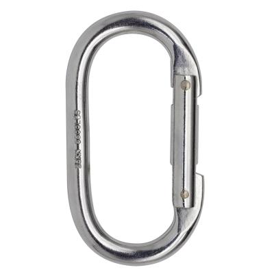 China Heavy Industry Carabiner Clip 23KN Carabiner High Quality Oval Steel Safety Carabiner for sale