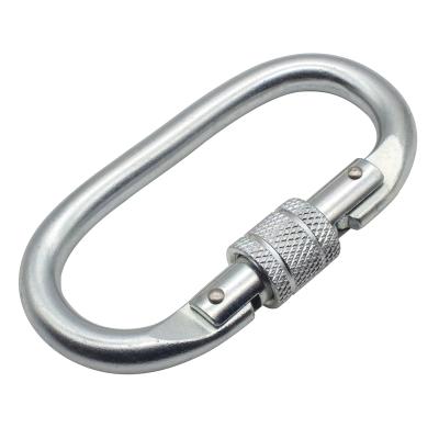 China Smart 25KN Safety Forged Steel Oval Mountaineering Carabiner Hook For Camping / Climbing / Rescue Custom-JENSAN for sale