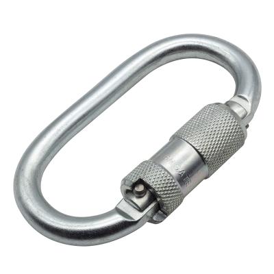 China Custom Heavy Industry JS 23KN Automatic Trigger Locking Steel Climbing Carabiners Hooks For Fall Protection for sale