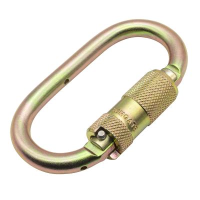 China Custom Steel Climbing Hook Equipment JENSAN Good 23KN Carabiner Crabiner Fall Protection For Fall Arrest for sale