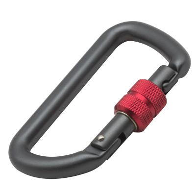 China Heavy Industry JS Custom Grade 5KN Carabiner Ultralight Aluminum Safety Screw Hook For Key Chain for sale