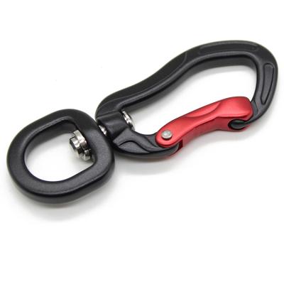 China Small Aluminum Swivel 4KN Carabiner Multi Carabiner Riser Hook For Dog Leash for sale