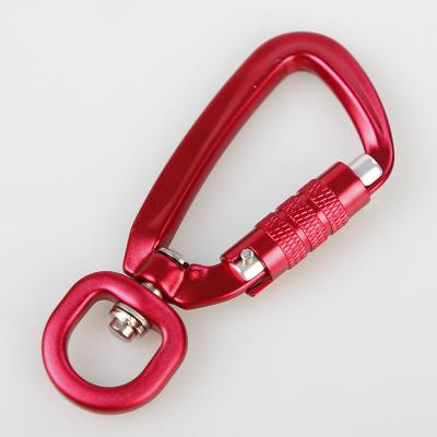 China 2020 Hot Multi Tool Equipment Accessories/Fall Protection Harness/Safety Belt Increasing Aluminum Carabiner 5KN Swivel Carabiner Hook For Dog Leash for sale