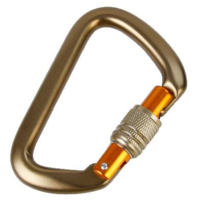 China Heavy Industry Factory Custom Durable Aluminum Safety 26KN Carabiner Safety Screw Hook for sale