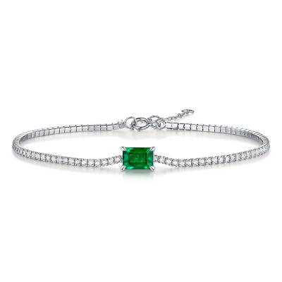 China Other New Products Atta Gems Tennis Artificial Emerald Trending Bracelet for sale