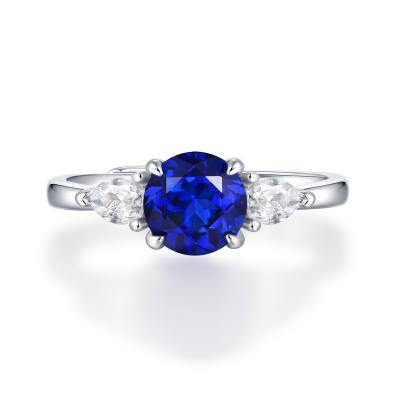 China Other Popular Exceptional Blue Quality White Sapphire Ring for sale