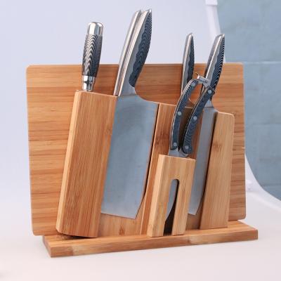 China Fashion Handle Stainless Steel Disposable Kitchen Knife Set With Knife Holder Wooden Case for sale