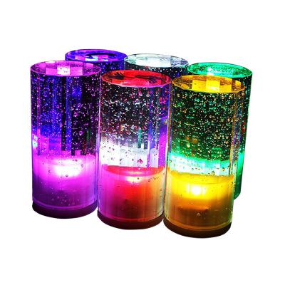 China Modern Hot Selling Wireless Rechargeable Coffee Mood Colorful Crystal Table Lamp Europe and America for sale