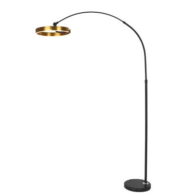 China Nordic style LED simple hot-selling gold lamp with curved luxury desk lighting floor lamp for sale