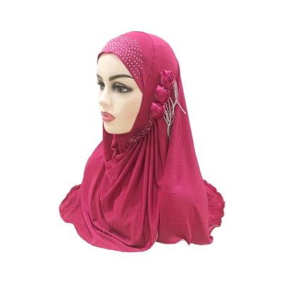 China Softly 2022 Color Chiffon Scarf Flower Chiffon Scarf Tudung Hijab Women's Pure Muslim Hijab Scarf for sale