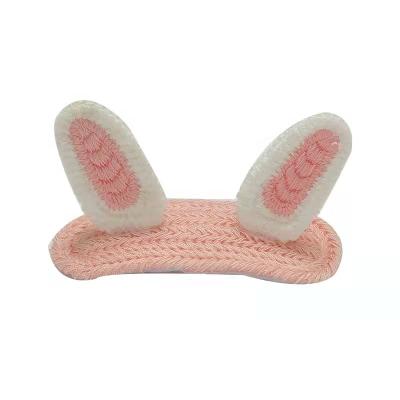 China Cute BB Hair Clip Cartoon Rabbit Ear Stereo Heart Heart Hair Accessory Girl Hair Clip Knitting Top Hair Accessories for sale