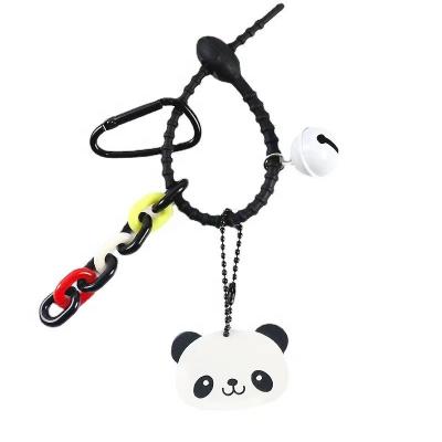 China Fasion Panda Key Chain Handbag Creative Cute Cute Hanging Panda Hand Strap Car Key Chain for sale