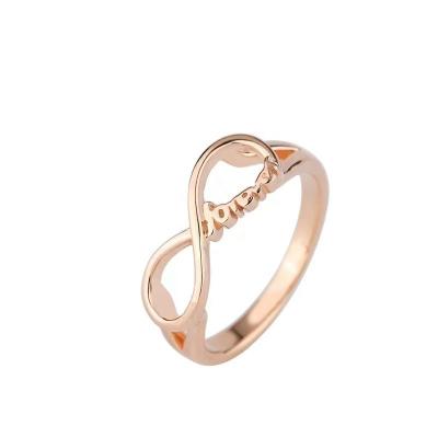 China The other spring female Korean literary fresh 8-word ring fashion ring and summer accessories new English ring for sale