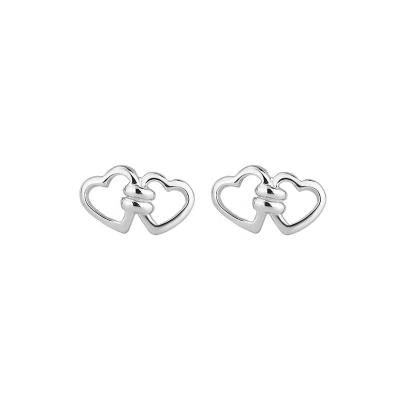 China Sweet S999 Sterling Small And Cool Silver Romantic Love Earrings For Women With Matching Heart Earrings for sale