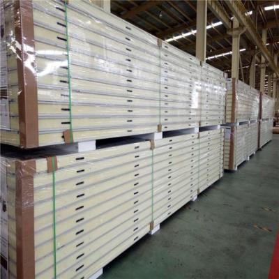 China Sandwich Panel Type 100mm PU Nonmetal Metal Panel Material And Polyurethane Sandwich Panels for sale