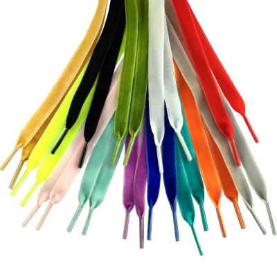 China Ribbon Laces Laces Manufacturing Ribbon Shoe Laces Wholesale Custom Lace Velvet 100 Cm for sale