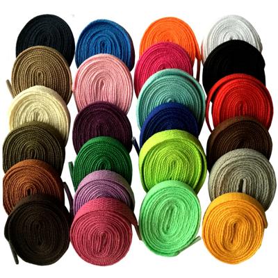 China Good Quality Flat 8 Mm Polyester Shoe Laces Flat String Hoodie 100 Cm Wide Various Colors for sale