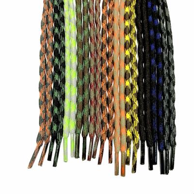 China Factory Wholesale Custom Wave Round Round Braided Polyester Laces Non Slip Shoe Lace 120cm for sale