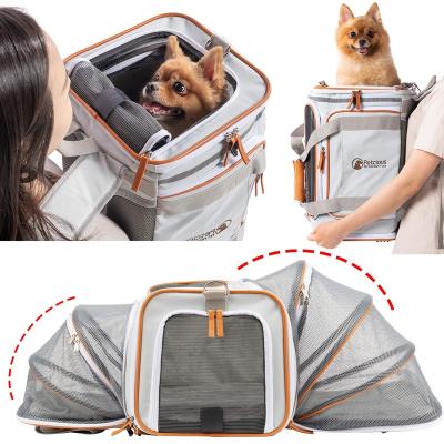 China Viable Backpack Under Seat Soft Single Dog Purse Travel Ride Increase Camping Tote Front Expandable Pet Carriers Outdoor for sale